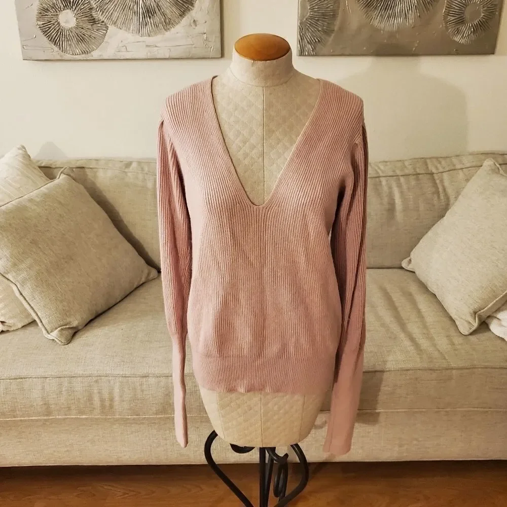 Free People Gingersnap Sweater sz Medium in Pink